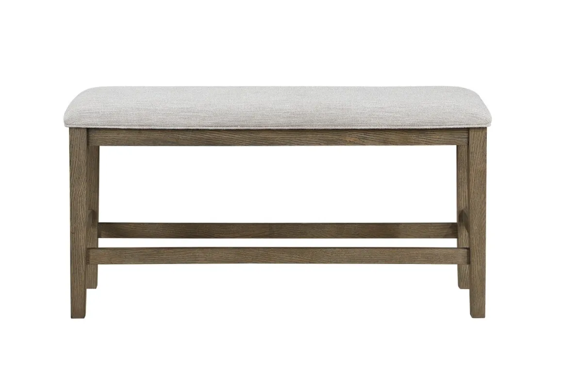 Barry Counter Height Dining Table, 4 Stools & Bench In Light Brown