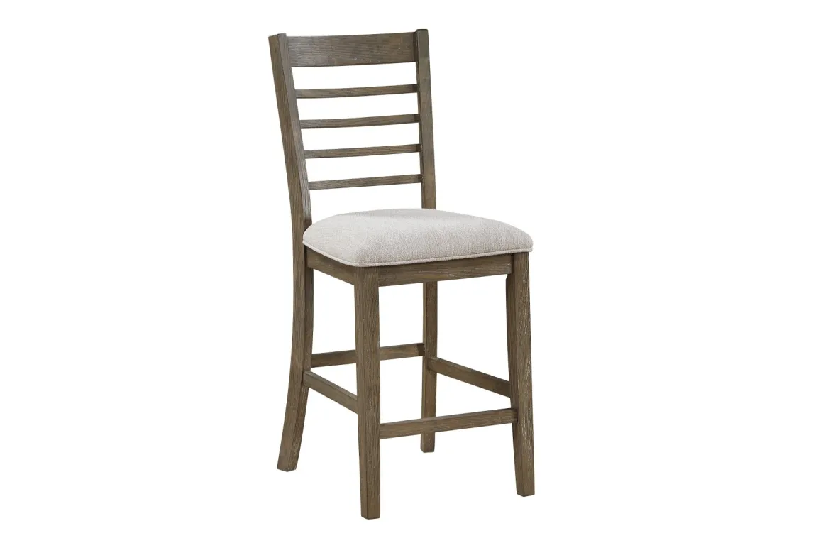 Barry Counter Height Dining Table, 4 Stools & Bench In Light Brown