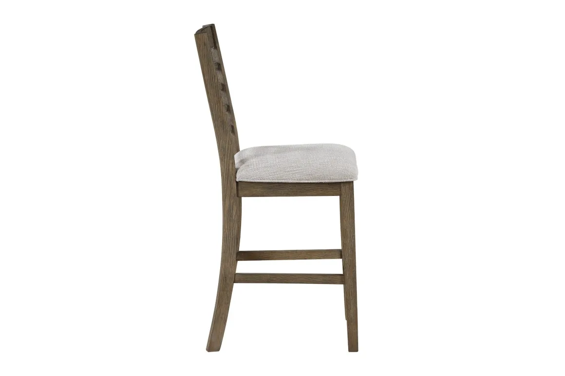 Barry Counter Height Dining Table, 4 Stools & Bench In Light Brown