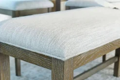 Barry Dining Table, 4 Chairs & Bench In Light Brown