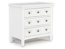 Bay Creek 3 Drawer Nightstand In Light Gray