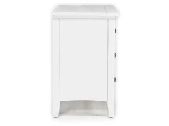 Bay Creek 3 Drawer Nightstand In Light Gray