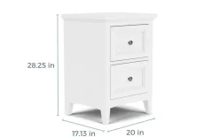 Bay Creek 3 Drawer Nightstand In Light Gray
