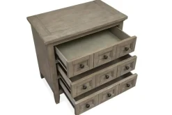 Bay Creek 3 Drawer Nightstand In Light Gray