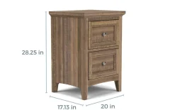Bay Creek 3 Drawer Nightstand In Light Gray
