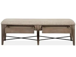 Bay Creek Bench W/ Storage In Light Gray