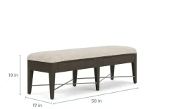 Bay Creek Bench W/ Storage In Light Gray
