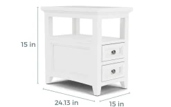 Bay Creek Chairside Table In Graphite