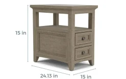 Bay Creek Chairside Table In Graphite