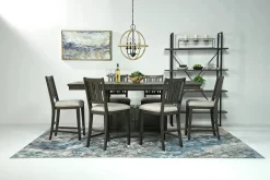 Bay Creek Counter Height Stool In Graphite, V-Back