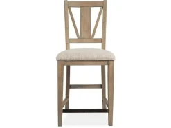 Bay Creek Counter Height Stool In Graphite, V-Back