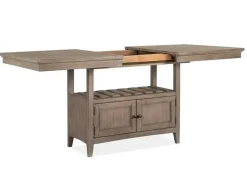 Bay Creek Counter Height Extendable Dining Table In Light Gray