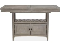 Bay Creek Counter Height Extendable Dining Table In Light Gray