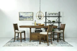Bay Creek Counter Height Extendable Dining Table In Light Gray