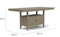 Bay Creek Counter Height Extendable Dining Table In Light Gray