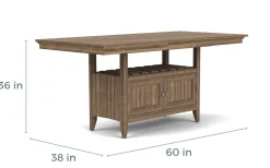 Bay Creek Counter Height Extendable Dining Table In Light Gray
