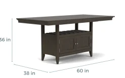 Bay Creek Counter Height Extendable Dining Table In Light Gray