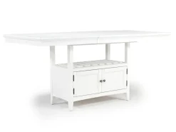 Bay Creek Counter Height Extendable Dining Table In Light Gray