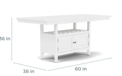 Bay Creek Counter Height Extendable Dining Table In Light Gray