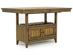 Bay Creek Counter Height Extendable Dining Table & 4 Stools In Graphite