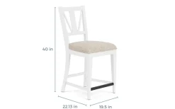 Bay Creek Counter Height Extendable Dining Table & 4 Stools In Graphite