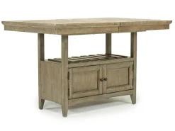 Bay Creek Counter Height Extendable Dining Table & 4 Stools In Graphite