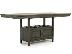 Bay Creek Counter Height Extendable Dining Table & 4 Stools In Graphite