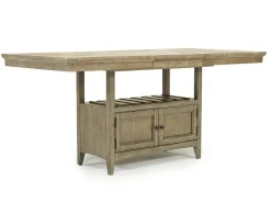 Bay Creek Counter Height Extendable Dining Table & 4 Stools In Graphite