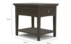 Bay Creek End Table In Graphite, Rectangle