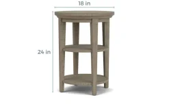 Bay Creek End Table In Graphite, Rectangle