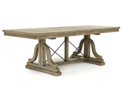 Bay Creek Extendable Dining Table & 4 Upholstered V-Back Chairs In Toasted Nutmeg