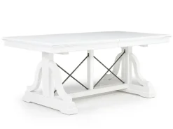 Bay Creek Extendable Dining Table & 4 Upholstered V-Back Chairs In Toasted Nutmeg