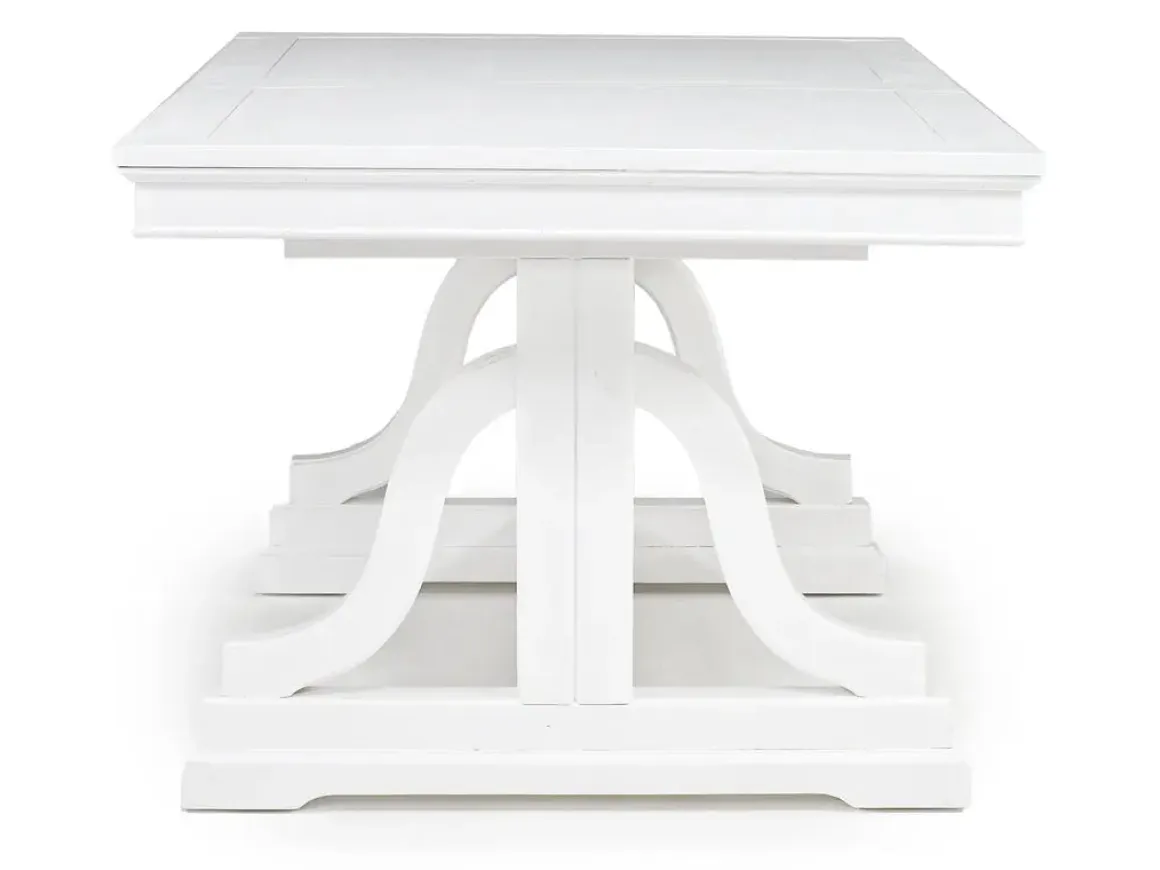 Bay Creek Extendable Dining Table & 4 Upholstered V-Back Chairs In Toasted Nutmeg