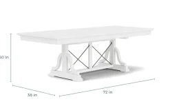 Bay Creek Extendable Dining Table & 6 V-Back Chairs In Toasted Nutmeg