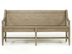 Bay Creek Extendable Dining Table, 4 V-Back Chairs & High Back Bench In Graphite