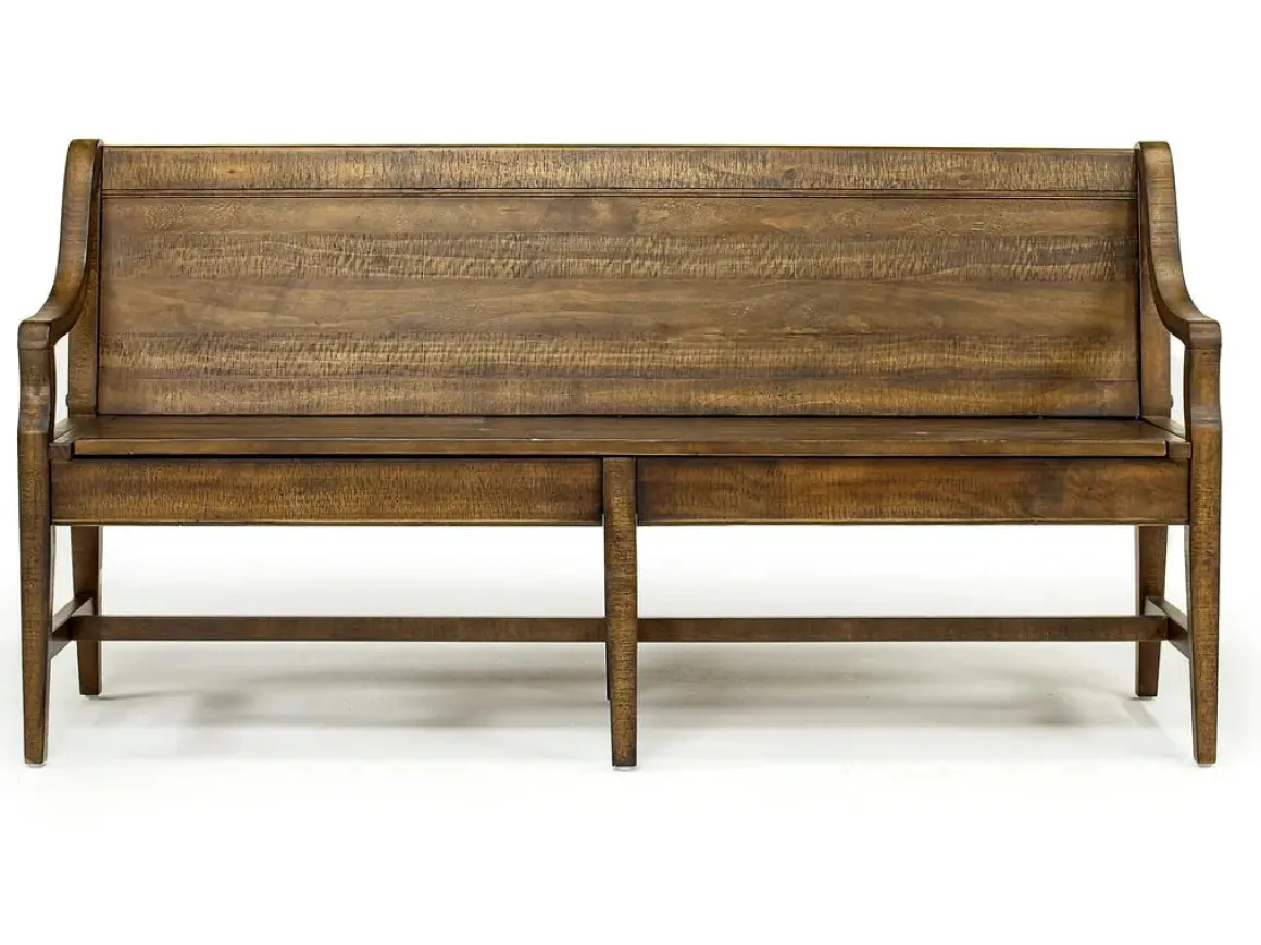 Bay Creek Extendable Dining Table, 4 V-Back Chairs & High Back Bench In Graphite