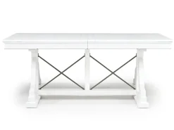 Bay Creek Extendable Dining Table, 4 V-Back Chairs & High Back Bench In Graphite