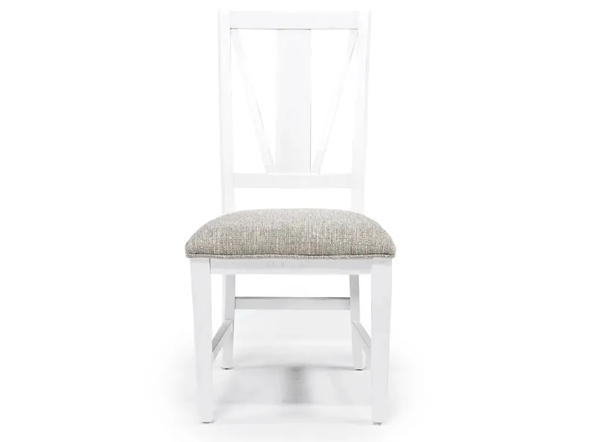 Bay Creek Extendable Dining Table, 4 V-Back Chairs & High Back Bench In Graphite