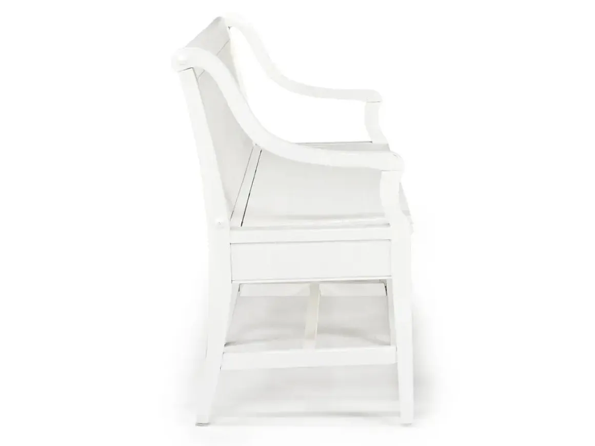 Bay Creek Extendable Dining Table, 4 V-Back Chairs & High Back Bench In Graphite