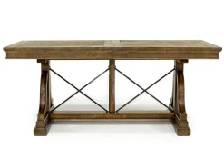 Bay Creek Extendable Dining Table, 4 V-Back Chairs & High Back Bench In Graphite