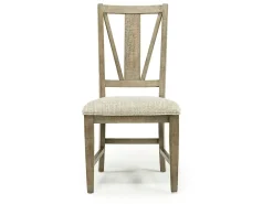 Bay Creek Extendable Dining Table, 4 V-Back Chairs & High Back Bench In Graphite