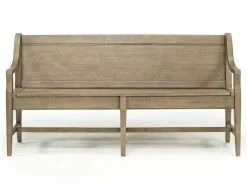 Bay Creek Extendable Dining Table, 4 V-Back Chairs & High Back Bench In Graphite