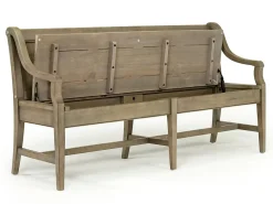 Bay Creek Extendable Dining Table, 4 V-Back Chairs & High Back Bench In Graphite