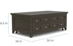 Bay Creek Lift Top Coffee Table In Nutmeg