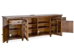 Bay Creek Media Console In Nutmeg W/ Usb Charger, 70 Inch