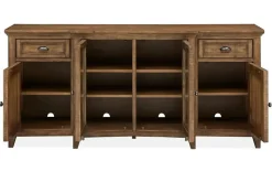 Bay Creek Media Console In Nutmeg W/ Usb Charger, 70 Inch