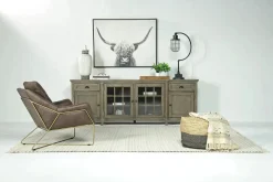 Bay Creek Media Console In Nutmeg W/ Usb Charger, 70 Inch