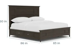 Bay Creek Panel Bed In Light Gray, Queen