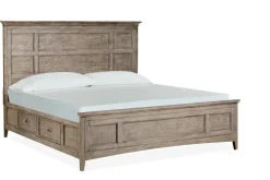 Bay Creek Panel Bed In Light Gray, Queen