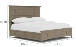 Bay Creek Panel Bed In Light Gray, Queen